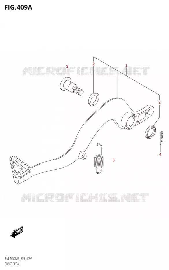 PEDALE DE FREIN Suzuki MOTO 450 RM-Z 2022  RM-Z450 M2 (E19)
