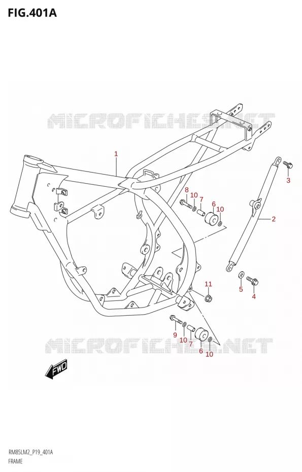 CADRE Suzuki MOTO 85 RM 2022  RM85L M2 (E19)