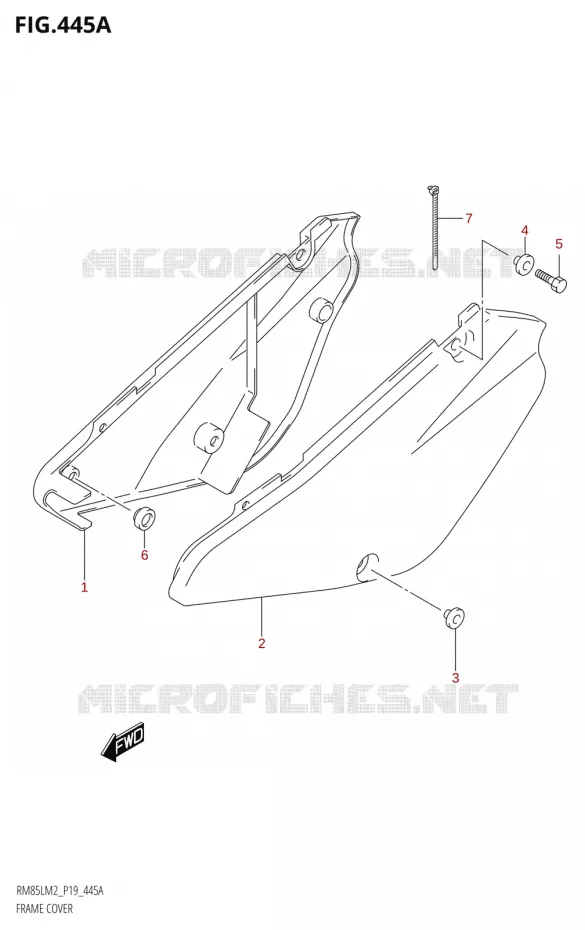 CARENAGES ARRIERE Suzuki MOTO 85 RM 2022  RM85L M2 (E19)