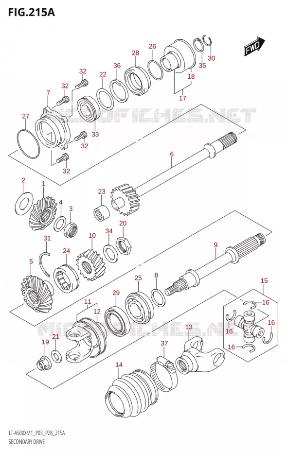 COUPLE CONIQUE Suzuki QUAD 500 KINGQUAD 2021  LT-A500X / XP M1 (P03,P28,P33)