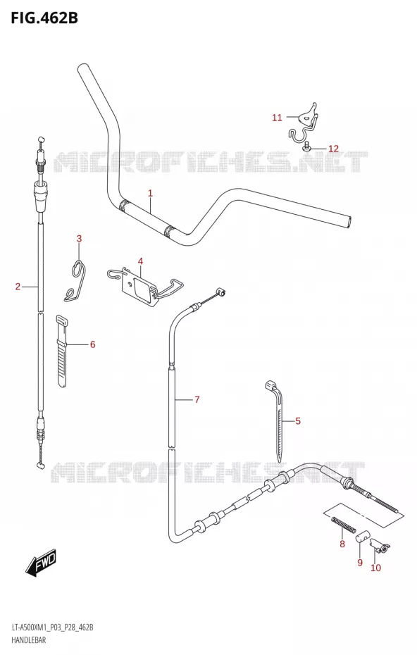 GUIDONAR (LT-A500X) Suzuki QUAD 500 KINGQUAD 2021  LT-A500X / XP M1 (P03,P28,P33)