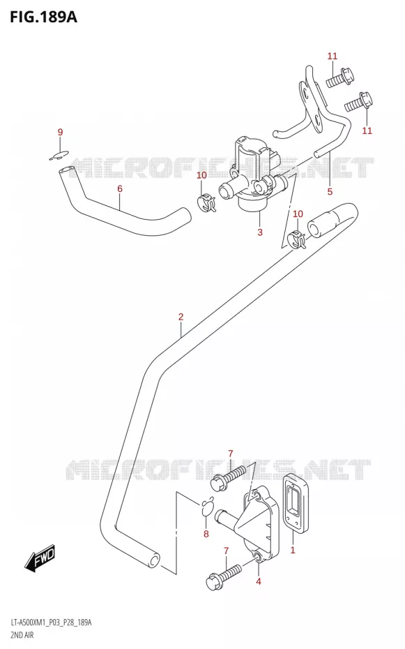 SYSTEME RECYCLAGE GAZ ECHAPPEMENT Suzuki QUAD 500 KINGQUAD 2021  LT-A500X / XP M1 (P03,P28,P33)