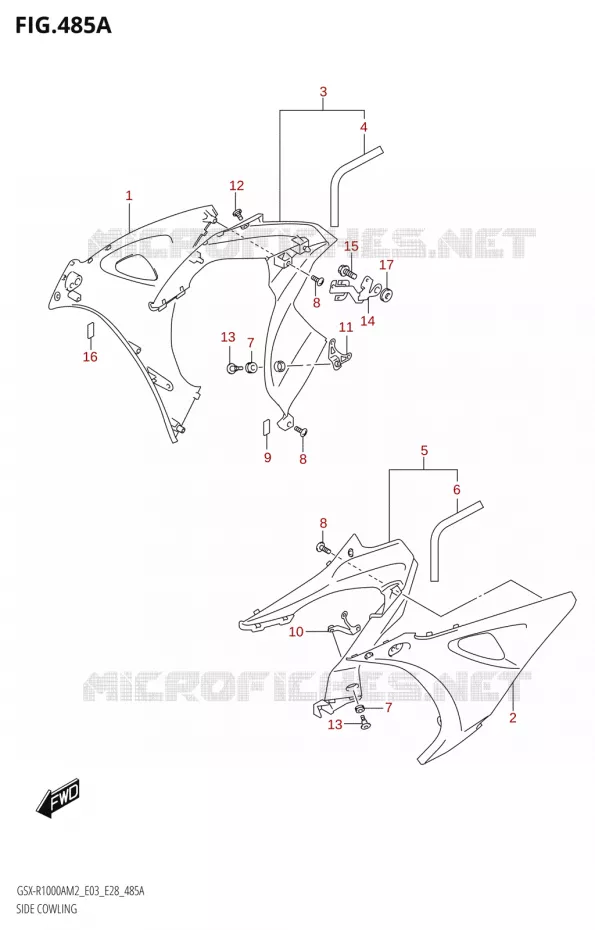 FLANCS DE CARENAGES000A) Suzuki MOTO 1000 GSX-R 2022  GSX-R1000A M2 (E03 E28)