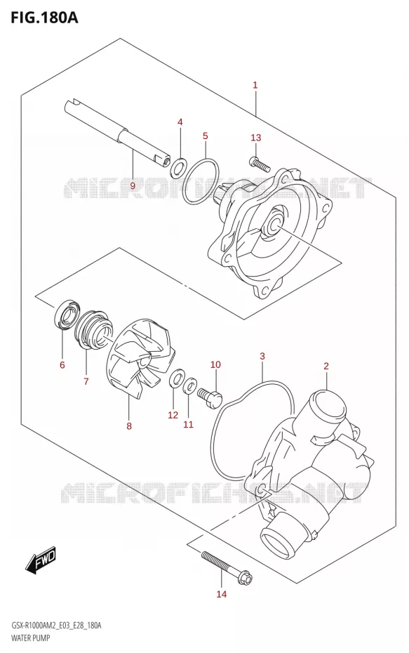 POMPE A EAU Suzuki MOTO 1000 GSX-R 2022  GSX-R1000A M2 (E03 E28)