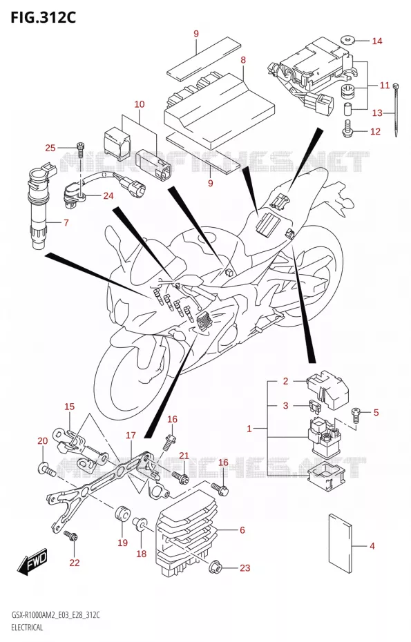 ELECTRICAL (GSX-R1000RA,GSX-R1000RZA:E03,E28) Suzuki MOTO 1000 GSX-R 2022  GSX-R1000A M2 (E33)
