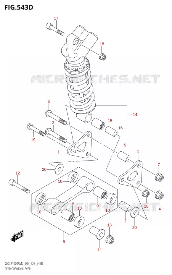 REAR CUSHION LEVER (GSX-R1000RA,GSX-R1000RZA) Suzuki MOTO 1000 GSX-R 2022  GSX-R1000A M2 (E33)