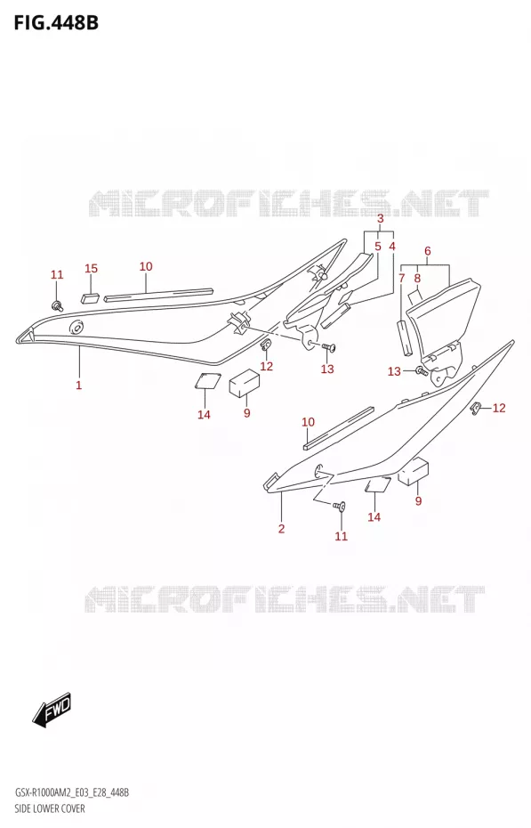 SIDE LOWER COVER (GSX-R1000RA) Suzuki MOTO 1000 GSX-R 2022  GSX-R1000A M2 (E33)