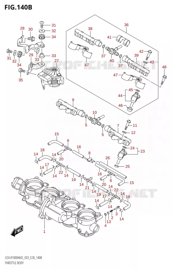 THROTTLE BODY (E33) Suzuki MOTO 1000 GSX-R 2022  GSX-R1000A M2 (E33)