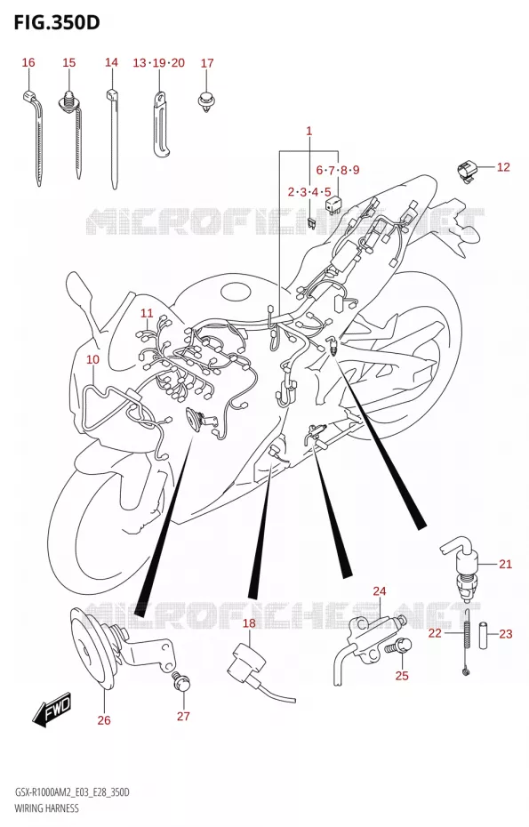 WIRING HARNESS (GSX-R1000A:E33) Suzuki MOTO 1000 GSX-R 2022  GSX-R1000A M2 (E33)