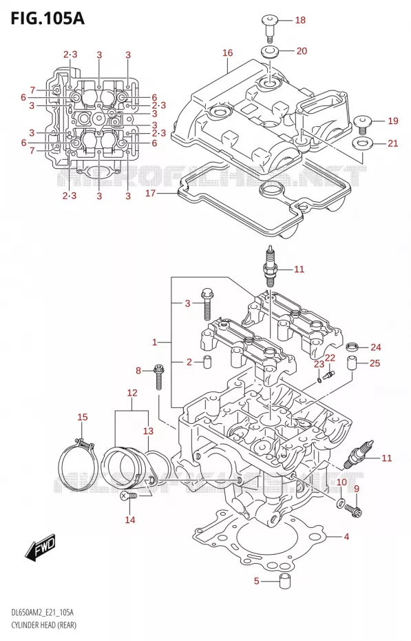 CULASSE (REAR) Suzuki MOTO 650 V-STROM 2022  DL650XA M2 (E21)