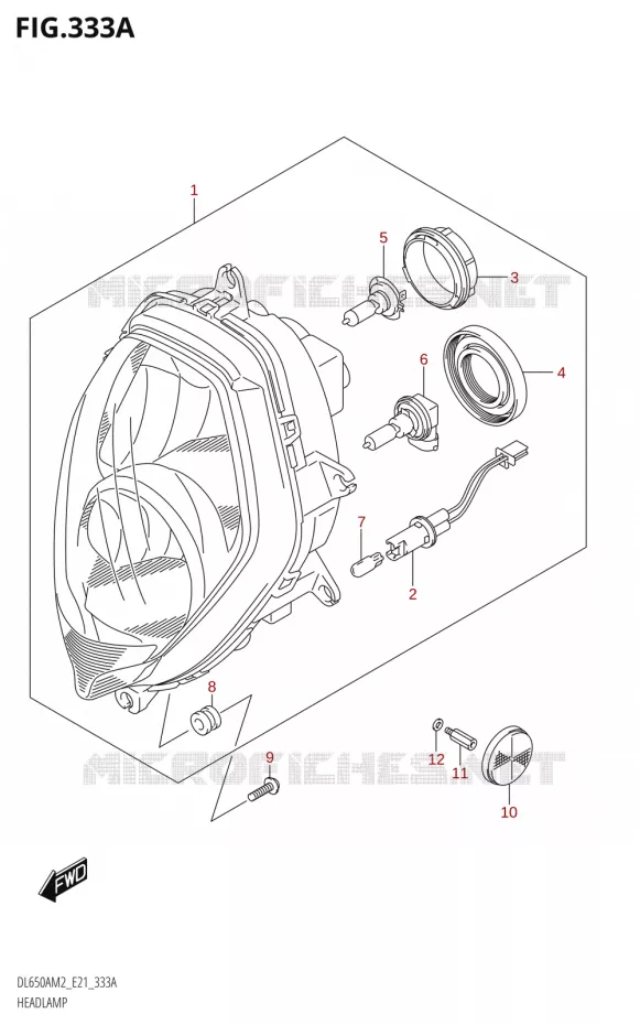 PHARE Suzuki MOTO 650 V-STROM 2022  DL650XA M2 (E21)