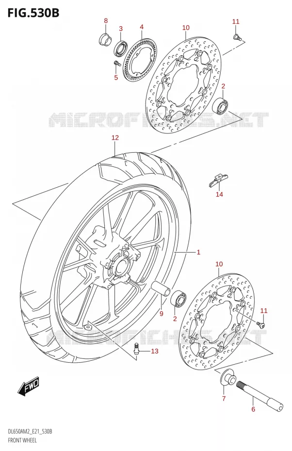 ROUE AVANT (DL650AUM2 E21) Suzuki MOTO 650 V-STROM 2022  DL650XA M2 (E21)