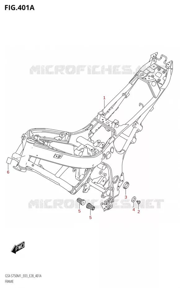 CADRE Suzuki MOTO 750 GSX-S 2021  GSX-S750 / GSX-S750Z /​ GSX-S750A / ​GSX-S750ZA (E03 E28 )