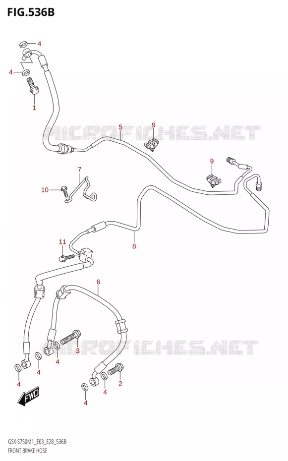 DURIT DE FREIN AVT (GSX-S750A,GSX-S750ZA) Suzuki MOTO 750 GSX-S 2021  GSX-S750 / GSX-S750Z /​ GSX-S750A / ​GSX-S750ZA (E03 E28 )