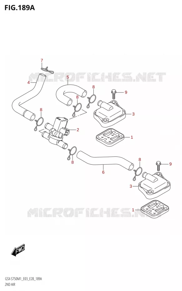 SYSTEME RECYCLAGE GAZ ECHAPPEMENT Suzuki MOTO 750 GSX-S 2021  GSX-S750 / GSX-S750Z /​ GSX-S750A / ​GSX-S750ZA (E03 E28 )