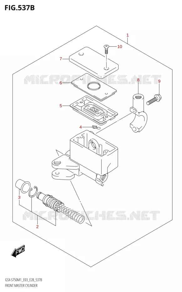 MAITRE CYLINDRE AVANT Suzuki MOTO 750 GSX-S 2021  GSX-S750 / GSX-S750Z /​ GSX-S750A / ​GSX-S750ZA (E03 E28 )
