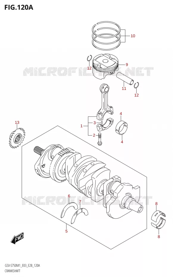 VILEBREQUIN Suzuki MOTO 750 GSX-S 2021  GSX-S750 / GSX-S750Z /​ GSX-S750A / ​GSX-S750ZA (E03 E28 )