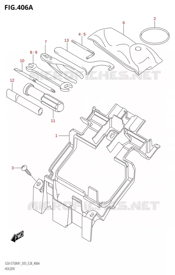 SUPPORT Suzuki MOTO 750 GSX-S 2021  GSX-S750 / GSX-S750Z /​ GSX-S750A / ​GSX-S750ZA (E03 E28 )