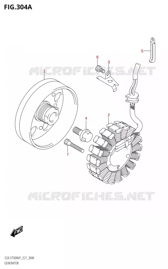 ALTERNATEUR Suzuki MOTO 750 GSX-S 2021  GSX-S750A /​GSX-S750ZA M1 (E21)