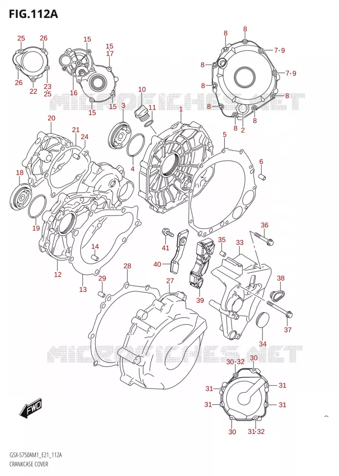 CARTER Suzuki MOTO 750 GSX-S 2021  GSX-S750UQ / ​GSX-S750UQZ M1 (E21)