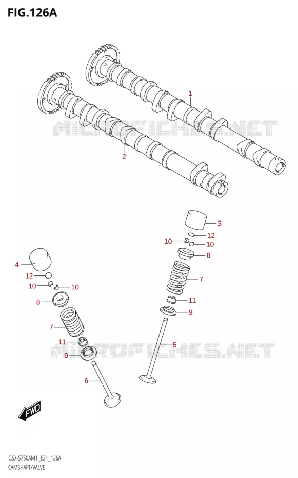 ARBRE A CAMES - SOUPAPES Suzuki MOTO 750 GSX-S 2021  GSX-S750UQ / ​GSX-S750UQZ M1 (E21)