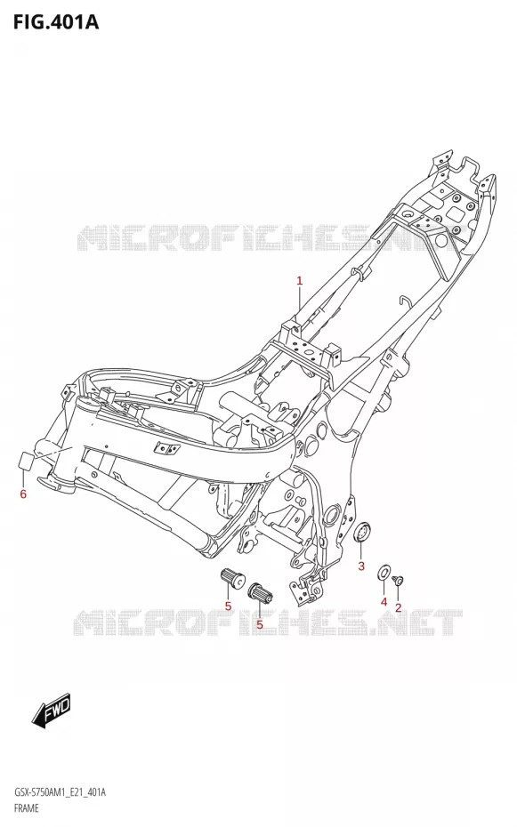 CADRE Suzuki MOTO 750 GSX-S 2021  GSX-S750UQ / ​GSX-S750UQZ M1 (E21)