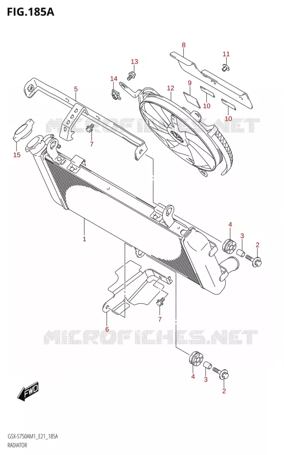 RADIATEUR Suzuki MOTO 750 GSX-S 2021  GSX-S750UQ / ​GSX-S750UQZ M1 (E21)