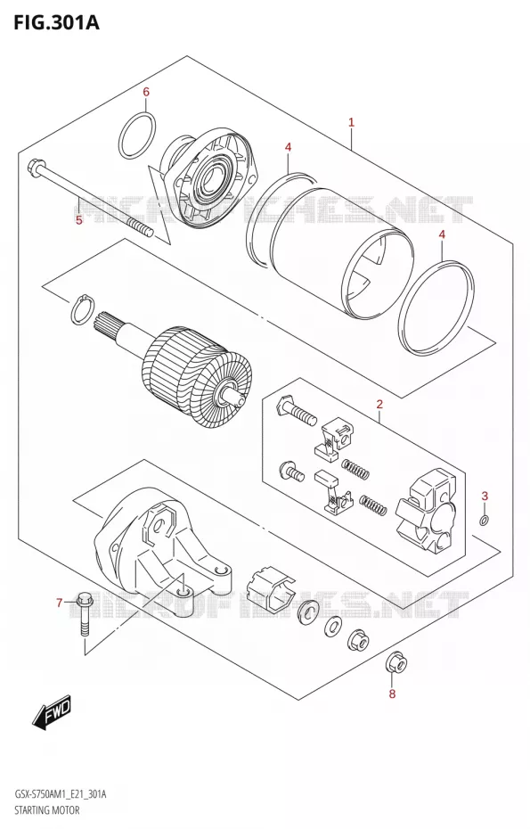 DEMARREUR Suzuki MOTO 750 GSX-S 2021  GSX-S750UQ / ​GSX-S750UQZ M1 (E21)