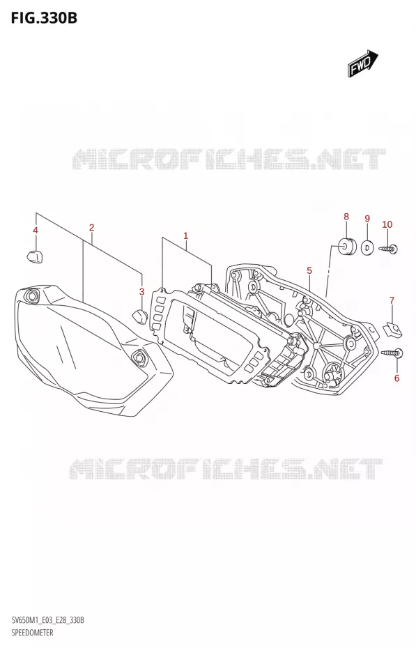 COMPTEUR (SV650A,SV650XA:E33) Suzuki MOTO 650 SV 2021  SV650 M1 (E03,E28,E33)