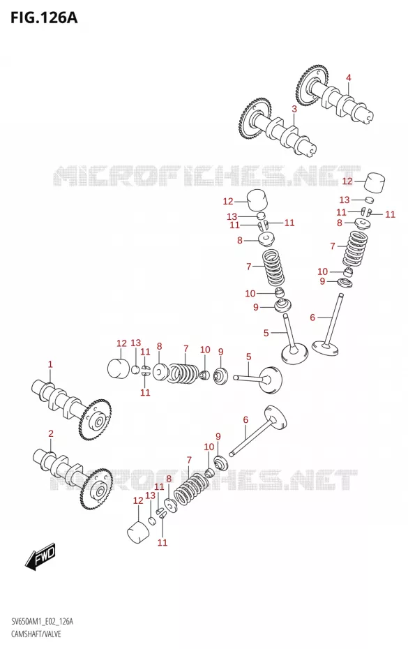ARBRE A CAMES - SOUPAPES Suzuki MOTO 650 SV 2021  SV650A M1 (E02)