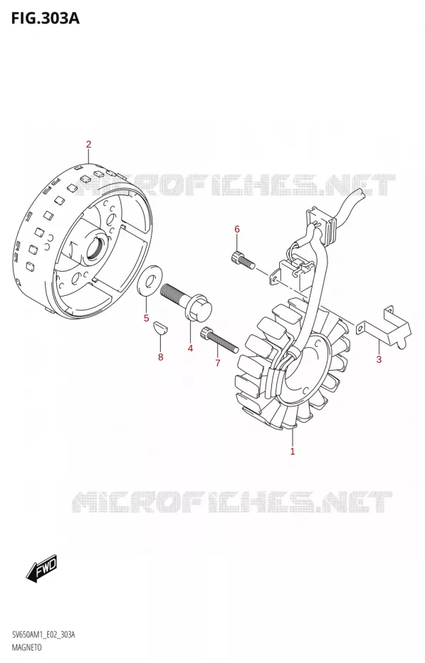 ALLUMAGE ROTOR - STATOR Suzuki MOTO 650 SV 2021  SV650A M1 (E19)