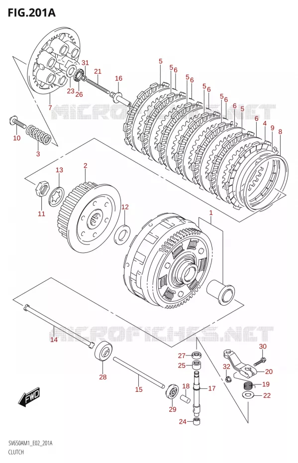EMBRAYAGE Suzuki MOTO 650 SV 2021  SV650A M1 (E19)