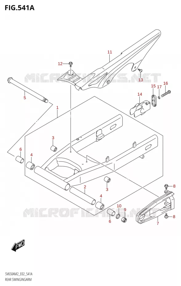 BRAS OSCILLANT ARRIERE Suzuki MOTO 650 SV 2022  SV650A M2 (E02,E19)