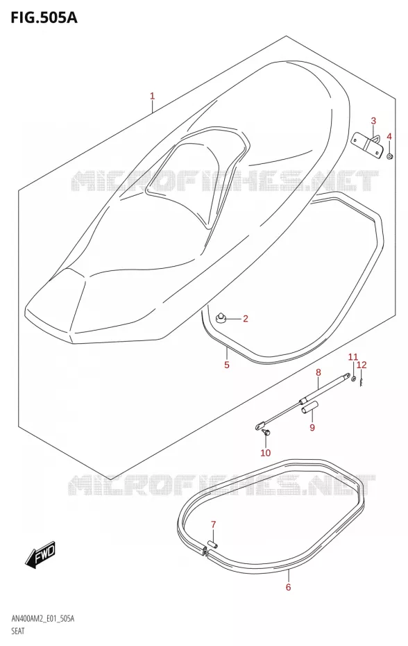 SELLE Suzuki SCOOTER 400 BURGMAN 2022  AN400A M2 (E01)