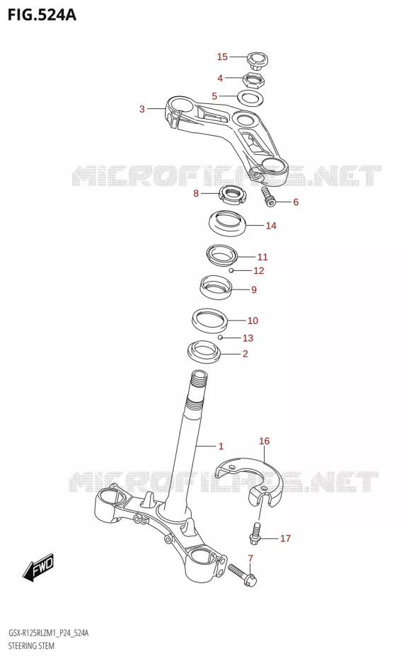 COLONNE DE DIRECTION Suzuki MOTO 125 GSX-R 2021  GSX-R125RLZ M1 (P24)