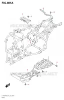 CADRE pour Suzuki KINGQUAD 400 2020