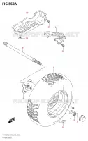 ROUE ARRIERE GAUCHE pour Suzuki KINGQUAD 400 2021