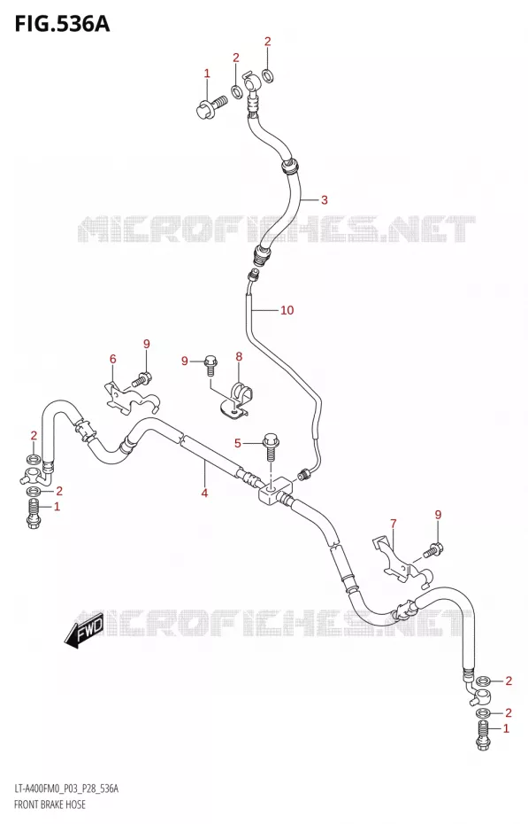 DURITE DE FREIN AVANT Suzuki QUAD 400 KINGQUAD 2020  LT-F400F M0 (P03)