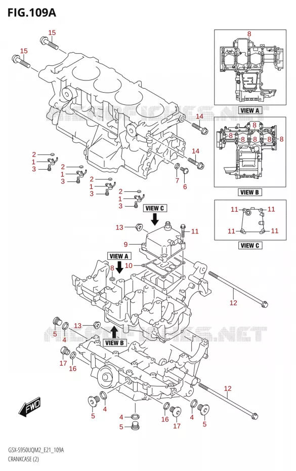 CARTERS MOTEUR Suzuki MOTO 950 GSX-S 2022  GSX-S950WQM2 (E21)