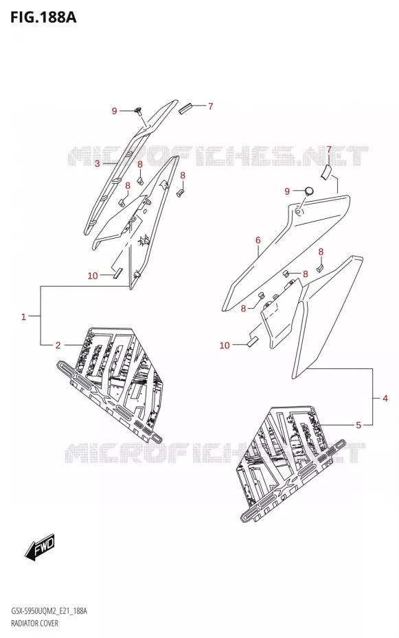 OUIES DE RADIATEUR Suzuki MOTO 950 GSX-S 2022  GSX-S950WQM2 (E21)