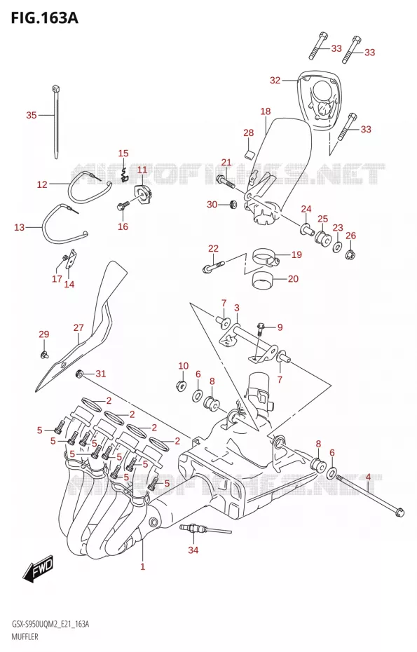SILENCIEUX Suzuki MOTO 950 GSX-S 2022  GSX-S950WQM2 (E21)