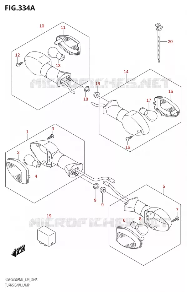 CLIGNOTANTS Suzuki MOTO 750 GSX-S 2022  GSX-S750A M2