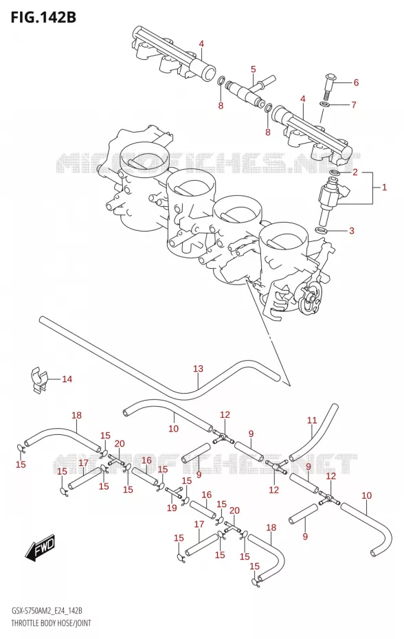 SYSTÈME D'INJECTION Suzuki MOTO 750 GSX-S 2022  GSX-S750A M2