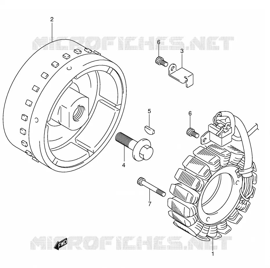 ALLUMAGE ROTOR - STATOR Suzuki MOTO 1000 SV 2004  SV1000S2K4(E2)