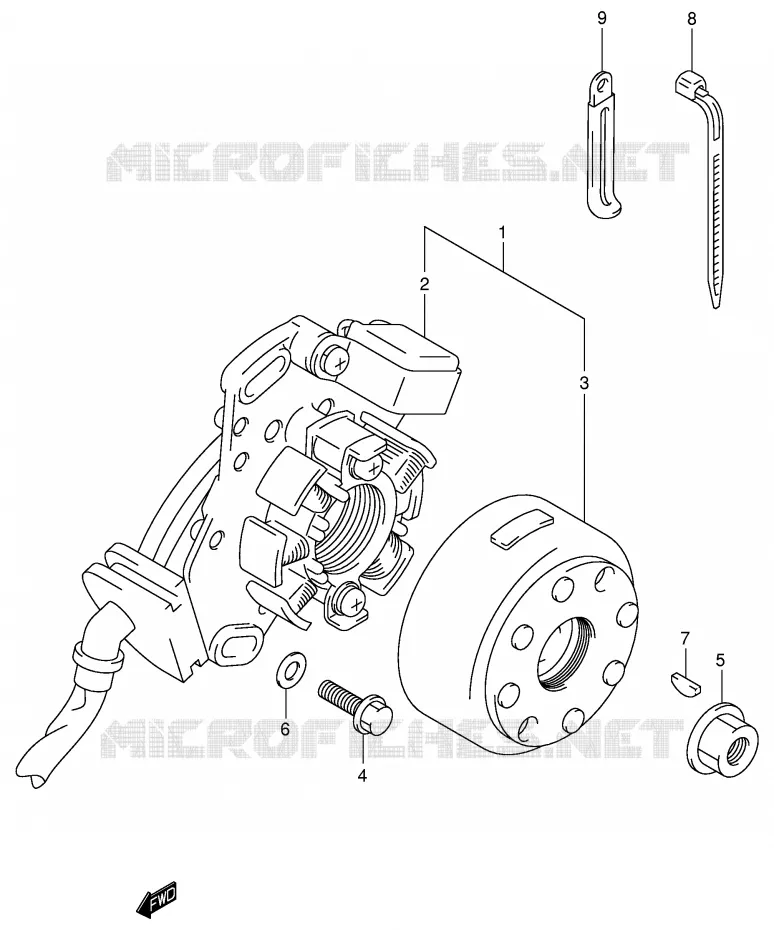 ALLUMAGE ROTOR - STATOR Suzuki MOTO 125 RM 2006  RM125 K6 (E03,E28,E33)