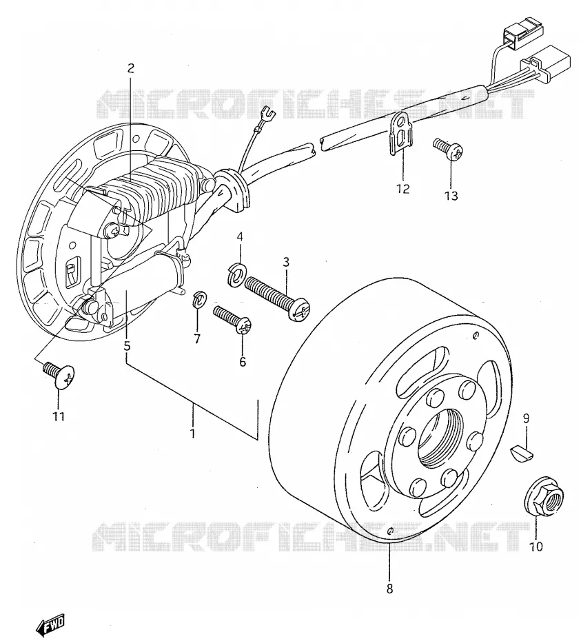 ALLUMAGE ROTOR - STATOR Suzuki MOTO 50 RMX 2001  RMX50K1