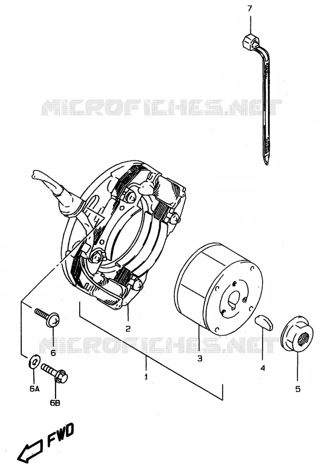 ALLUMAGE ROTOR - STATOR Suzuki MOTO 80 RM 1998  RM80XW(T/V/W)