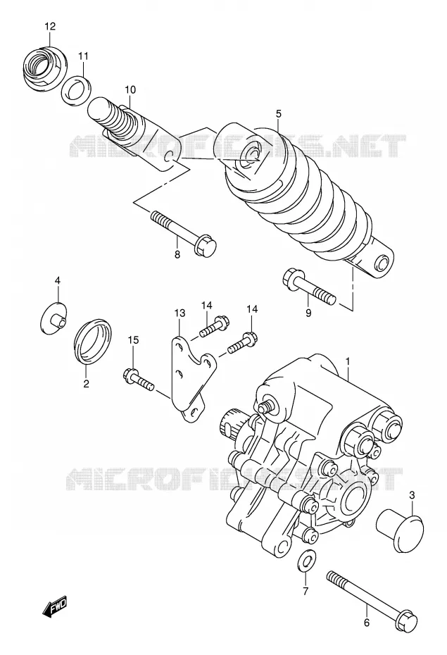 AMORTISSEUR ARRIERE Suzuki MOTO 1000 TL-R 1999  TL1000RX(E2)