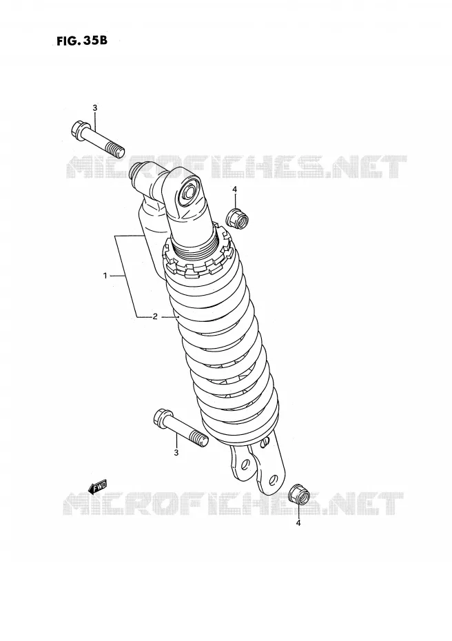 AMORTISSEUR (MODELE L) Suzuki MOTO 80 RM 1995  RM80S(E3)