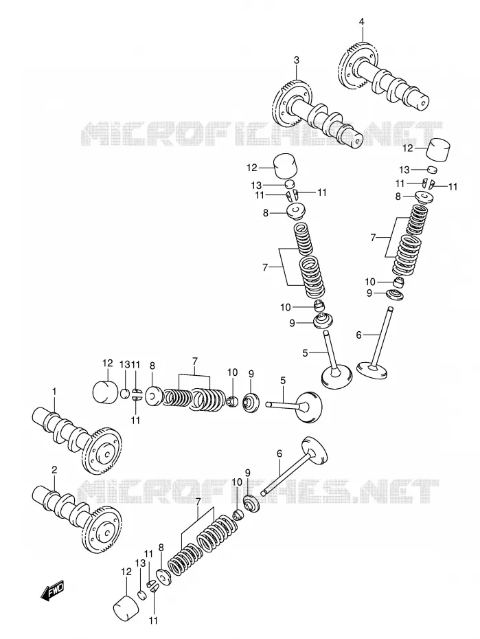 ARBRE A CAMES - SOUPAPES Suzuki MOTO 650 SV 2006  SV650UK6(E2)